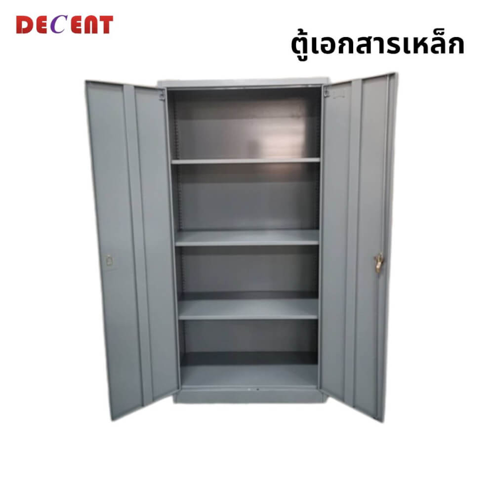 ตู้เอกสารเหล็กบานเปิด DECENT รุ่น FC-A18 สีเทา